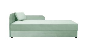 Letto per ospiti Lobatos 47 menta | Testata sinistra | Nucleo a molle Bonell | 90x195 cm | Cuscino incluso