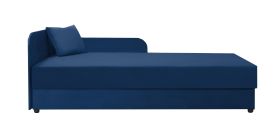Letto per ospiti Lobatos 13 blu scuro | Testata sinistra | Contenitore | 90 x 195 cm