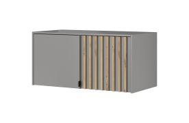 Top superiore per armadio Leeds 23 & 24 | Grigio grafite e rovere | 50 x 105 x 51 cm | 2 ante battenti