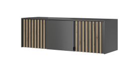 Top aggiuntivo per armadio Leeds 05 & 06 | Grafite | 50 x 155 x 51 cm | 3 ante e scomparti