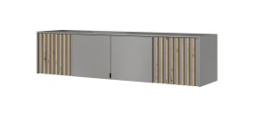 Top superiore per armadio Leeds 19 & 20 | Grigio grafite & rovere Artisan | 50 x 205 x 51 cm