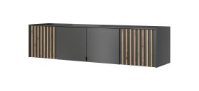 Top superiore per armadio Leeds 03 & 04 | Grafite | 50 x 205 x 51 cm | 4 ante | Design moderno