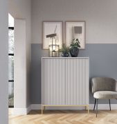 Cassettiera grande Worthing 61 | Grigio e oro | 125 x 104 x 39 cm | Design elegante e moderno