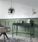 Scrivania Simple Worthing 48 nero/oro | 78 x 104 x 50 cm | Design elegante per casa e ufficio