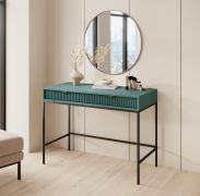 Scrivania moderna verde/nero con due cassetti Worthing 19 | 78 x 104 x 50 cm | Compatta e funzionale