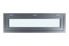 Finestra per casette in WPC - Colore: grigio ferro RAL 7011, Larghezza: 160 cm, Altezza: 50,5, alluminio