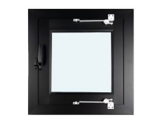 Finestra per casette in WPC - Colore: nero RAL 9005, Larghezza: 70 cm, Altezza: 79,5, alluminio