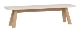 Panca "Sarandi" 16, beige / rovere, 170 x 36 x 46 cm