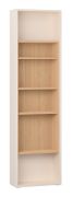 Scaffale "Sarandi", beige / rovere, 6 scomparti, 5 ripiani in legno, 57 x 22 x 206 cm