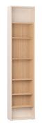 Scaffale "Sarandi", beige / rovere / 7 scomparti, 6 ripiani in legno, 57 x 22 x 240 cm