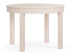 Tavolo rotondo "Tacuarembo" 01, beige, 2 allunghe, allungabile fino a 210 cm, 110 x 110 cm