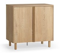 Cassettiera "Olimar" 12, color rovere, maniglie e gambe: rovere, 2 ante, 5 scomparti, ripiani regolabili, Sistema "Soft-Close", 83 x 46 x 83 cm