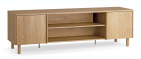 Mobile TV "Olimar" 14, color rovere, 1 anta, 2 cassetti, 4 scomparti, Sistema "Soft-Close", 183 x 46 x 56 cm