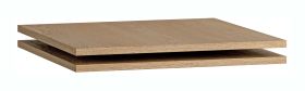 Mensole "Olimar", set 2 pz, color rovere, 36 x 48 x 3,5 cm