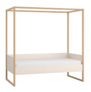 Letto a baldacchino singolo "Sarandi" 37, beige / rovere, 90 x 200 cm