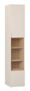 Vetrinetta "Sarandi" 06, beige, maniglie: beige, 1 anta in vetro, 6 scomparti, illuminazione a LED, Sistema "Soft-Close", 40 x 42 x 206 cm