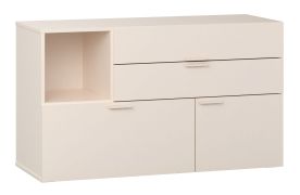 Cassettiera "Sarandi" 18, beige, maniglie: beige, 1 anta, 3 cassetti, 1 vano a giorno, 2 scomparti, Sistema "Soft-Close", 120 x 42 x 70 cm