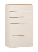 Cassettiera "Sarandi" 19, beige, maniglie: rovere, 5 cassetti, Sistema "Soft-Close", 75 x 42 x 127,5 cm