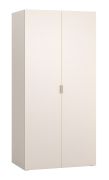 Armadio ad ante battenti "Sarandi" 04, beige, maniglie: beige, 7 scomparti, 1 barra appendiabiti, illuminazione a LED con sensore di movimento, Sistema "Soft-Close"