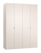 Armadio con ante a libro "Sarandi" 01, beige, maniglie: beige, 3 cassetti, 3 barre appendiabiti, illuminazione a LED inclusa, Sistema "Soft-Close", 180 x 57 x 241 cm