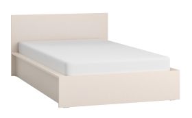 Letto una piazza e mezza "Sarandi" 33, beige, rete a doghe sollevabile, con testiera, 120 x 200 cm