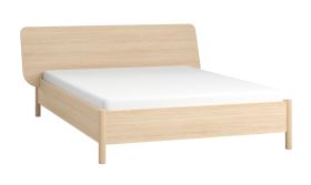 Letto matrimoniale Aegir 12 | Testiera ampia | Stile Japandi | Rovere | Rete a doghe | 160 x 200 cm