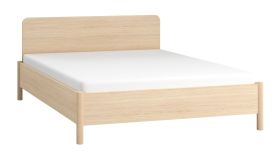 Letto matrimoniale Aegir 14 rovere | Testiera dritta | Rete a doghe sollevabile | 160 x 200 cm | Stile scandinavo