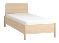 Letto singolo robusto Aegir 39 | Design scandinavo | Rovere naturale | Rete a doghe inclusa | 90 x 200 cm