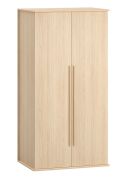 Armadio due ante Aegir 04 | Sei scomparti | Rovere | 186,5 x 96,5 x 60 cm | Appendiabiti | LED integrato