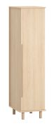 Armadio stretto Aegir 05 | 1 anta, LED integrato, soft-close, 2 scomparti, appendiabiti | 199 x 50,5 x 60 cm