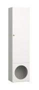 Libreria a due ante Aenna 66 | 4 scomparti | Grigio/Bianco | Maniglie rovere | 202,5 x 50,5 x 35 cm | Robusta per soggiorno