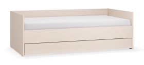 Letto singolo "Tacuarembo" 31, beige, vano contenitore, rete a doghe sollevabile, 90 x 200 cm