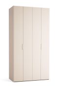 Armadio con ante a libro "Castro" 01, beige, maniglie: oro rosa, 2 ante, 3 cassetti, 1 barra appendiabiti, illuminazione a LED, Sistema "Soft-Close", 127 x 60 x 225 cm