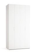 Armadio con ante a libro "Castro" 12, bianco, maniglie: oro, 2 ante, 4 scomparti, illuminazione a LED con sensore di movimento, Sistema "Soft-Close", 127 x 60 x 240 cm