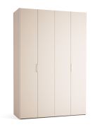 Armadio con ante a libro "Castro" 19, beige, maniglie: oro, 3 cassetti, 3 barre appendiabiti, illuminazione a LED con sensore di movimento, Sistema "Soft-Close", 163 x 60 x 240 cm