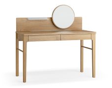 Toeletta "Olimar" 22, color rovere, 2 cassetti, 1 specchio, Sistema "Soft-Close", 123 x 56 x 96 cm