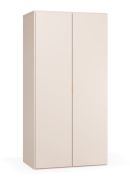 Armadio ante battenti Tacuarembo 11 beige | Maniglie oro | LED con sensore | 2 barre appendiabiti | 92,5x57x185 cm