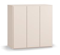 Cassettiera Tacuarembo 20 beige | 3 ante, 6 scomparti, maniglie bianche | Sistema Soft-Close | 90 x 47 x 90 cm