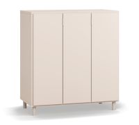 Cassettiera "Tacuarembo" 20 beige | 3 ante, 6 scomparti | Maniglie bianche | Sistema Soft-Close | 90 x 47 x 99 cm