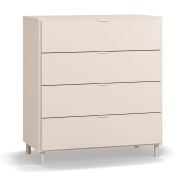 Cassettiera "Tacuarembo" 21 beige | 4 cassetti con LED touch | Soft-Close | 90 x 47 x 99 cm