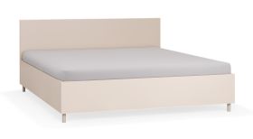 Letto matrimoniale king size Tacuarembo 27 beige | Vano contenitore | Rete a doghe sollevabile | 180 x 200 cm