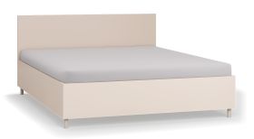 Letto matrimoniale beige 160 x 200 cm con vano contenitore | Rete a doghe sollevabile | Design moderno Tacuarembo 28
