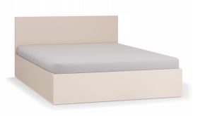 Letto francese Tacuarembo beige | Contenitore biancheria | Rete a doghe sollevabile | 140 x 200 cm