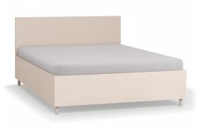 Letto francese Tacuarembo 29 beige | Contenitore biancheria | Rete a doghe sollevabile | 140 x 200 cm