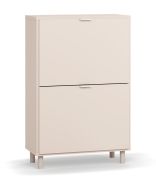 Scarpiera Tacuarembo 36 beige | 2 ante a ribalta | 6 scomparti | 65 x 32 x 99 cm | Design moderno