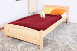 Letto singolo 80, pino massello, naturale, incl. rete a doghe - 100 x 200 cm