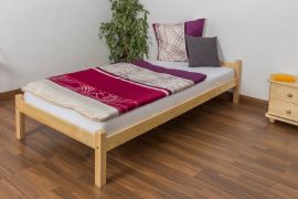 Letto singolo, pino massello naturale, incl. rete a doghe - 90 x 200 cm
