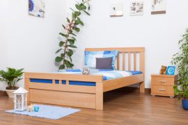 Letto matrimoniale francese Easy Premium Line K8 | Faggio massello naturale | 140 x 200 cm | Design moderno