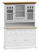 Modulo aggiuntivo per madia Gyronde | Pino massiccio bianco/rovere | 105 x 130 x 35 cm | Soft Close