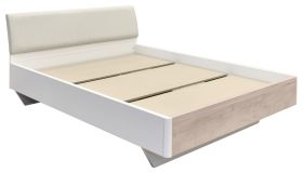 Letto matrimoniale Cerdanyola 14 | Rovere e Bianco | 160 x 200 cm | Design moderno e stabile